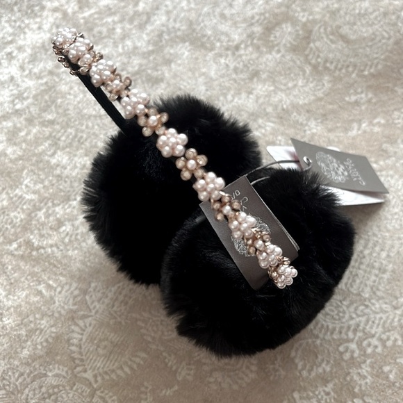 NWT Vince Camuto Faux Fur Earmuffs w/ Embellished Headband & Marcus Adler Gloves main image 14